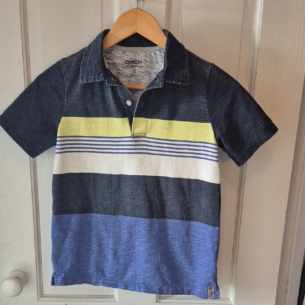 OshKosh B'gosh Kids' Polo Shirt - Navy, Yellow, and White